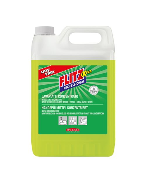 HYGAN UNYRAIN FLITZ EXTRA - Lavapiatti a mano concentrato - a basso schiumaggio